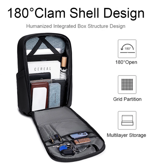 ARCTIC HUNTER τσάντα πλάτης B00559 με θήκη laptop 15.6", 21L, μαύρη