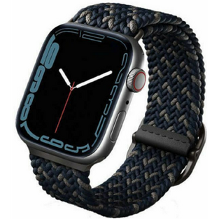 Uniq Aspen Braided Band - Premium Πλεκτό Λουράκι Apple Watch Ultra/SE/8/7/6/5/4 (49/45/44mm) - Obsidian Blue