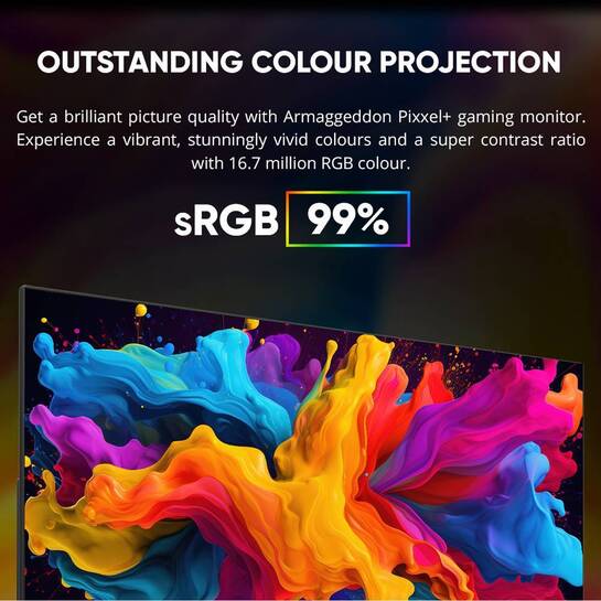 ARMAGGEDDON GAMING MONITOR 24' PIXXEL+ XTREME SERIES SUPER 120 G-SYNC BLACK