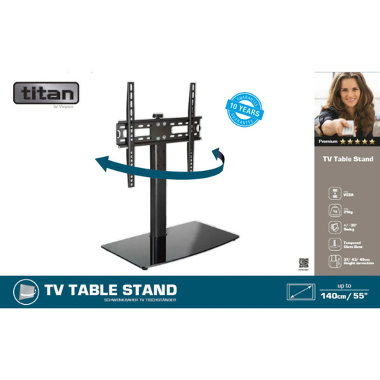 VIVANCO ΒΑΣΗ TV ΤΡΑΠΕΖΙΟΥ ΜΕ ΠΕΡΙΣΤΡΟΦΗ VESA 400 ΕΩΣ 55 inch