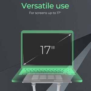 ICY BOX NON-SLIP & HEIGHT ADJUSTABLE NOTEBOOK HOLDER 17' SILVER IB-NH300