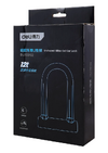 DELI κλειδαριά πέταλο ποδηλάτου με κλειδί DL508102, 126x196mm, γκρι