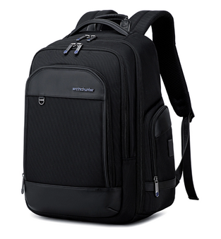 ARCTIC HUNTER τσάντα πλάτης B00683 με θήκη laptop 15.6", USB, 20.5L, μαύρη