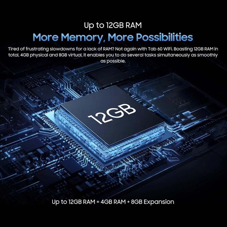 BLACKVIEW OCTA CORE TABLET 10.1′ (4GB+128GB) TAB60 WIFI ANDROID 14 BLUE