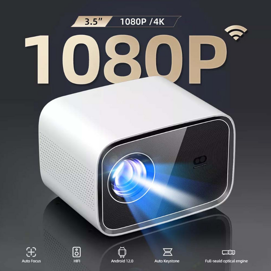 VOLTO HOME PROJECTOR 1080P ANSI 300 WIFI BT ANDROID 12 AUTO FOCUS SUN702