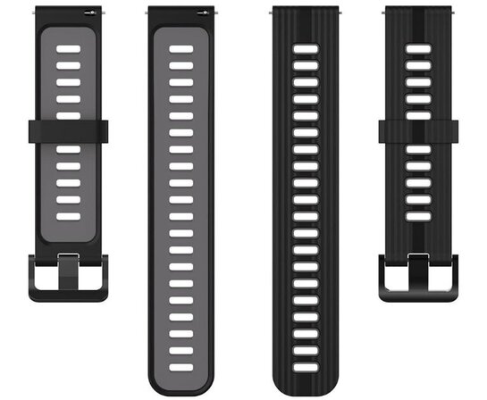 Λουράκι (22mm) Huawei Watch GT 2 46mm / GT 2 Pro / GT 3 Pro 46mm / Ultimate / Xiaomi Watch S1 Techsuit Watchband W002 Σιλικόνης - Black