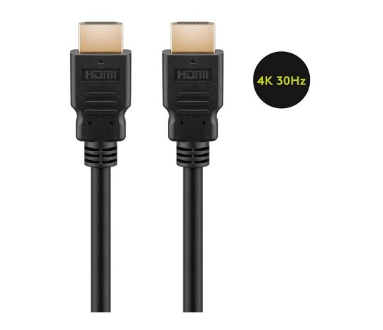 GOOBAY καλώδιο HDMI με Ethernet 51819, 4K 3D, 10.2Gbit/s, 1.5m, μαύρο