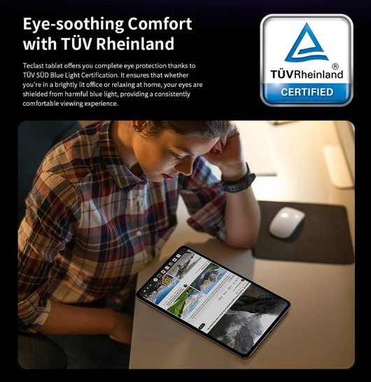 TECLAST tablet T50HD, 11" HD, 6/256GB, Android 14, 4G, 8000mAh, γκρι
