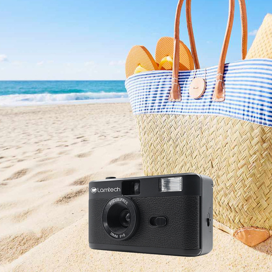 LAMTECH 35mm REUSABLE FILM CAMERA WITH FLASH BLACK LAM981036