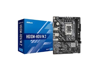 ASROCK μητρική H610M-HDV-M.2, 2x DDR4, s1700, USB 3.2 Gen1, mATX