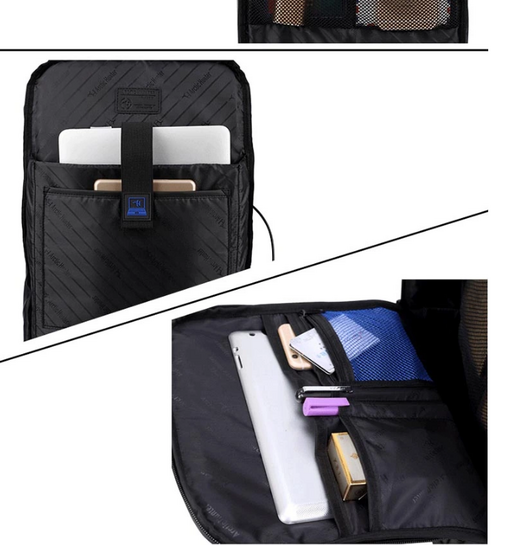 ARCTIC HUNTER τσάντα πλάτης 1500346 με θήκη laptop 15.6", 15L, μαύρη