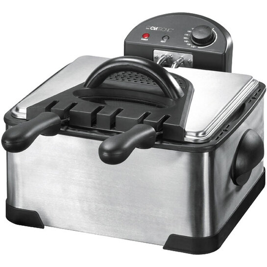CLATRONIC CL FR 3195 Ανοξείδωτη διπλή φριτέζα 4L, 2000W.