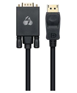 POWERTECH καλώδιο DisplayPort σε VGA CAB-DP056, 1080p, 1.8m, μαύρο