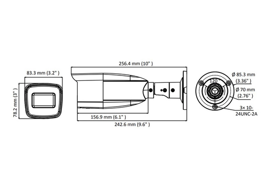 HIKVISION HIWATCH υβριδική κάμερα HWT-B340-VF, 2.8-12mm, 4MP, IP66