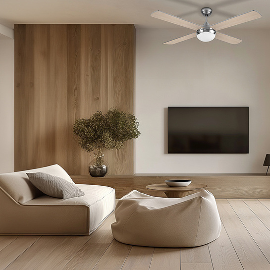 LIFE NORTE 2 Ανεμιστήρας οροφής με πτερύγια διπλής όψης και φωτιστικό, 25W