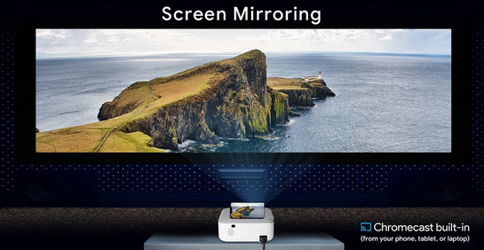 MECOOL smart βιντεοπροβολέας KP1 με TV Stick, 1080p, 700 ANSI, λευκός