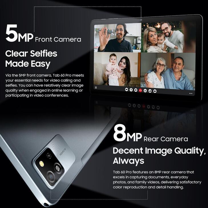 BLACKVIEW OCTA-CORE 4G LTE TABLET 10.1′ (8GB+128GB) TAB60 PRO SET ANDROID 14 GREY