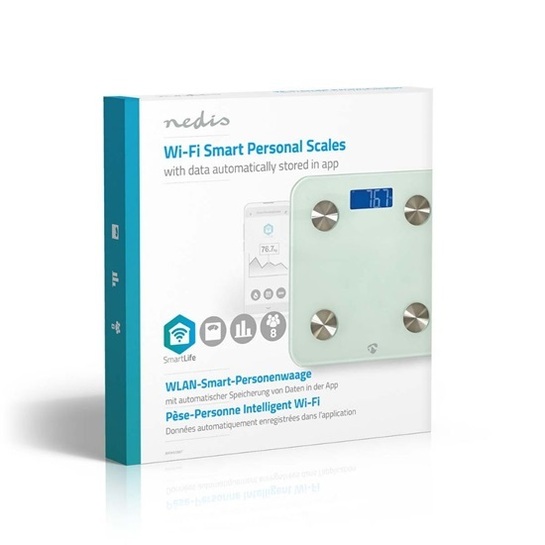Nedis Smart Ζυγαριά με Λιπομετρητή σε Λευκό (WIFIHS10WT) (NEDWIFIHS10WT)