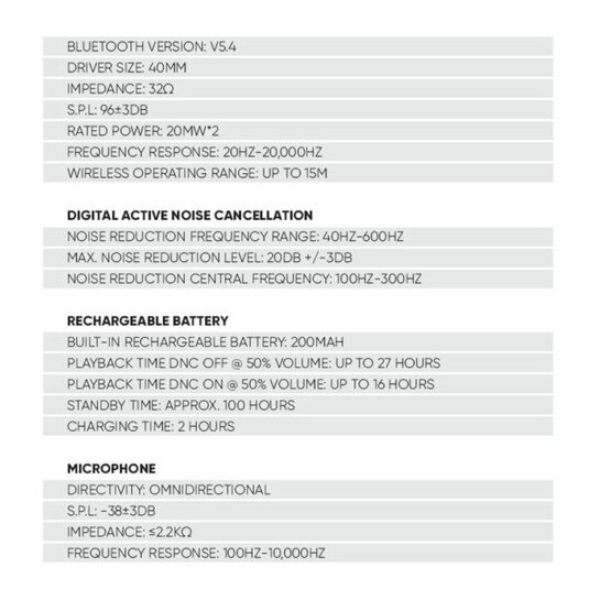 SONIC GEAR BT5.4 HEADSET AIRPHONE DNC 3000 CHAMPAGNE APDNC3000CH