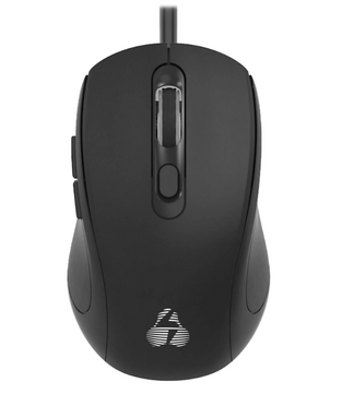 POWERTECH wired mouse PT-1290, optical, up to 1600DPI, black