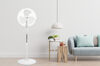 LGP ROUND BASE STAND FAN 16' 40CM 45W WHITE LAM113560