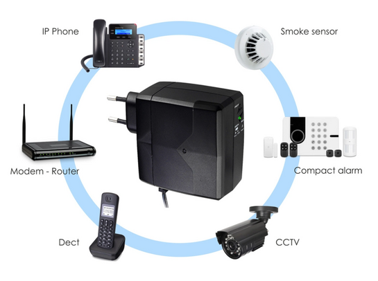POWERTECH Mini DC UPS PT-749 με μπαταρία 2600mAh, 12V, 2.1A