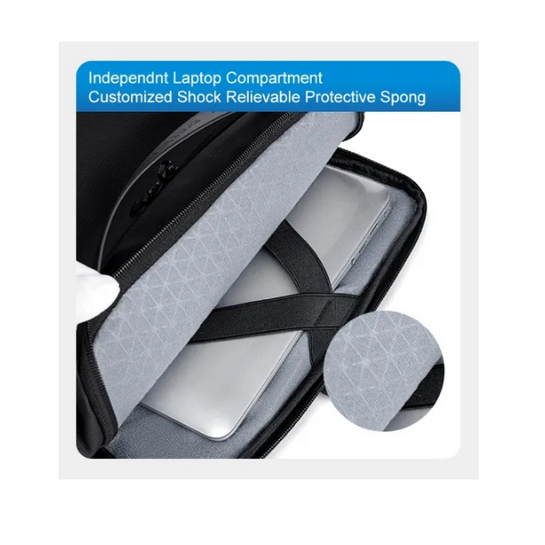 ARCTIC HUNTER τσάντα πλάτης B00574 με θήκη laptop 15.6", 10L, μαύρη