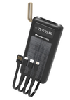 POWERTECH ηλιακό power bank PT-1084 με καλώδια & οθόνη, 20000mAh, μαύρο