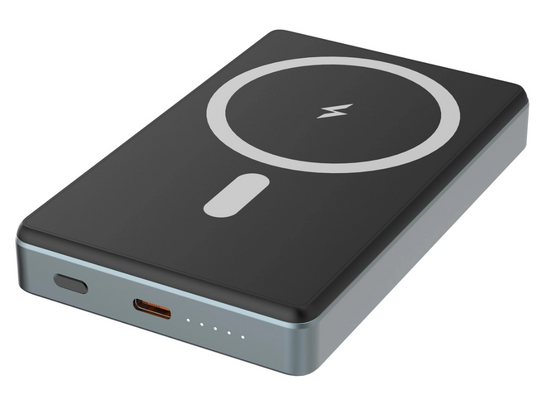 POWERTECH power bank PT-1377, 10000mah, magnetic wireless, 20W, γκρι