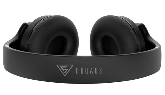 DOQAUS headphones DESIGN 2, ασύρματα & ενσύρματα, Φ40mm, 600mAh, μαύρα