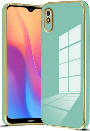 Bodycell Gold Plated - Θήκη Σιλικόνης Xiaomi Redmi 9A  9AT  9i - Mint Green