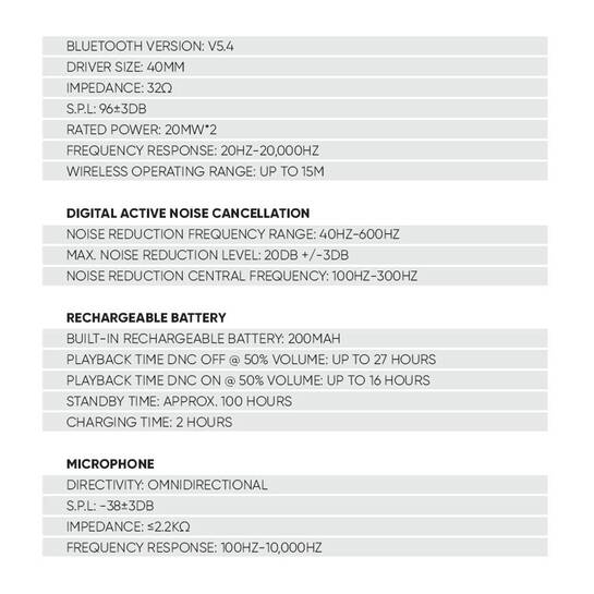 SONIC GEAR BT5.4 HEADSET AIRPHONE DNC 3000 PLATINUM APDNC3000PL