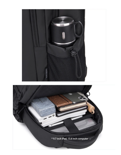 ARCTIC HUNTER τσάντα πλάτης B00534 με θήκη laptop 15.6", 21L, μαύρη