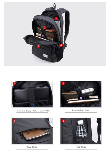 ARCTIC HUNTER τσάντα πλάτης 20005 με θήκη laptop 15.6", 26L, μαύρη