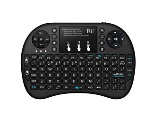 RIITEK Ασύρματο πληκτρολόγιο mini i8+ με touchpad, 2.4GHz, μαύρο