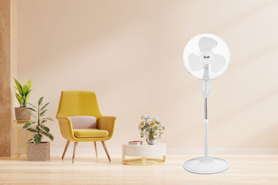 LGP ROUND BASE STAND FAN 16' 40CM 45W WHITE LAM113560
