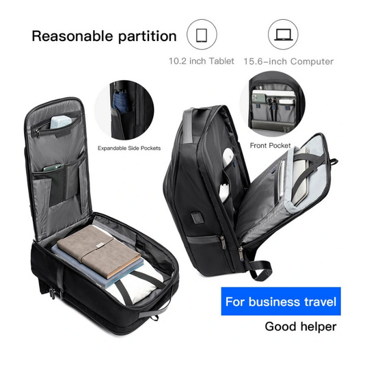 ARCTIC HUNTER τσάντα πλάτης B00403 με θήκη laptop 15.6", USB, 19L, γκρι