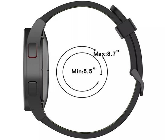 Λουράκι (22mm) Huawei Watch GT 2 46mm / GT 2 Pro / GT 3 Pro 46mm / Ultimate / Xiaomi Watch S1 Techsuit Watchband W002 Σιλικόνης - Black