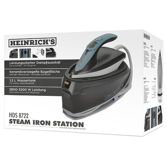 HEINRICH'S HDS 8722 Σταθμός σιδερώματος με λειτουργία ατμού, 3200W.