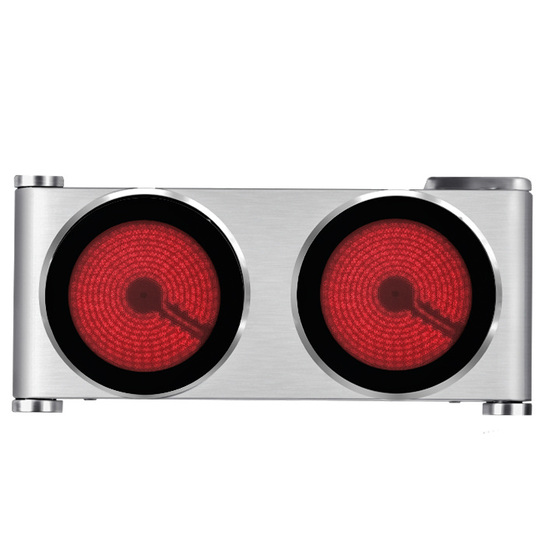 LIFE CERAMICA Double Επιτραπέζια διπλή ηλεκτρική κεραμική εστία, 2400W.