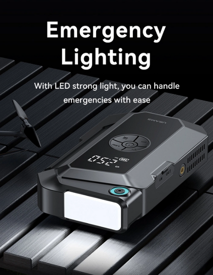 USAMS εκκινητής μπαταρίας & συμπιεστής αέρος ZB287, 12V/1000A, 150PSI, 8000mAh