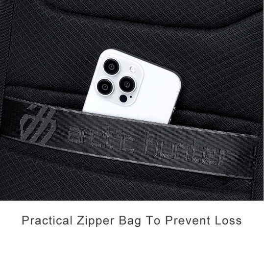 ARCTIC HUNTER τσάντα πλάτης B00683 με θήκη laptop 15.6", USB, 20.5L, μαύρη