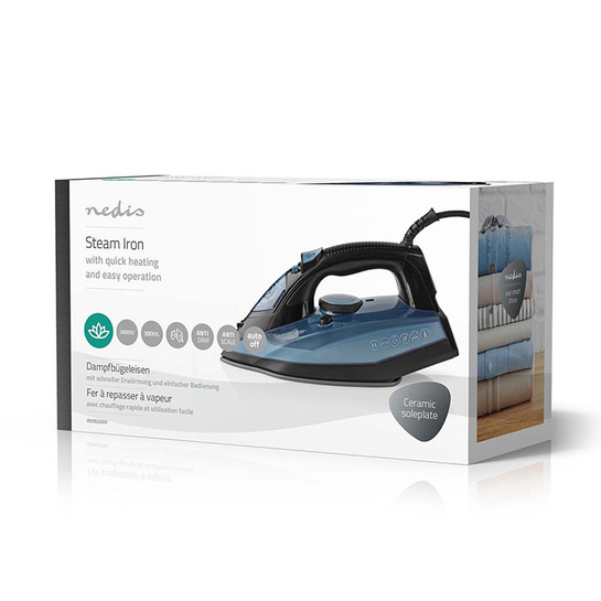 NEDIS IRON2000 Ατμοσίδερο με πλάκα κεραμικής επίστρωσης, 2600W.