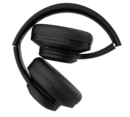 DOQAUS headphones DESIGN 2, ασύρματα & ενσύρματα, Φ40mm, 600mAh, μαύρα