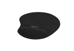 DELOCK mousepad 12040 με gel στήριγμα καρπού, 230 x 202mm, μαύρο