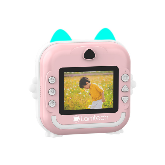 LAMTECH BLUETOOTH KID INSTANT CAMERA WHITE/PINK LAM114291