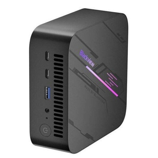 BLACKVIEW MINI PC 8-CORE AMD RYZEN 5 7430U 16GB DDR4 512GB M.2 SSD, TRIPLE 4K DISPLAY WIN 11 PRO BLACK