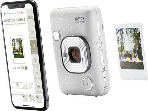 Fujifilm Instax Mini Liplay instant camera stone white