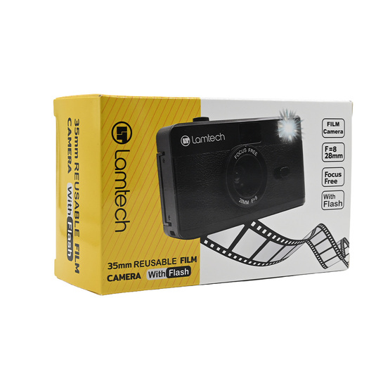 LAMTECH 35mm REUSABLE FILM CAMERA WITH FLASH BLACK LAM981036